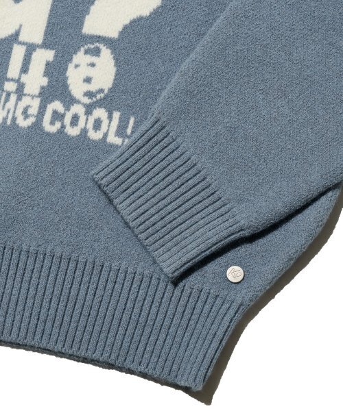 ADDOFF(アドオフ)の「LETTERING KNIT SWEATER BLUE(ニット/セーター・レディース・その他・LARGE/MEDIUM/SMALL)」の13枚目の写真