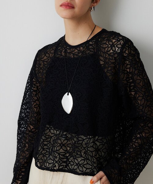 Whim Gazette(ウィムガゼット)の「【Hoaw.】オーバルコードネックレス(ネックレス・レディース・シルバー・FREE)」の5枚目の写真