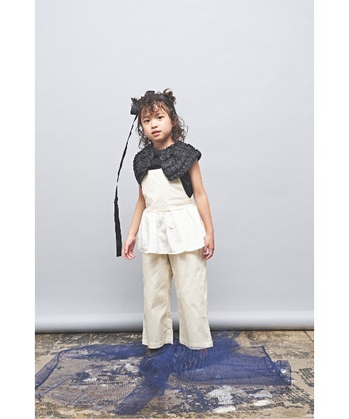 maarook(マルーク)の「雪柳リボンカラー天竺Tシャツ(Tシャツ/カットソー・キッズ・ホワイト/ブラック・120cm/130cm/90cm/100cm/110cm)」の17枚目の写真