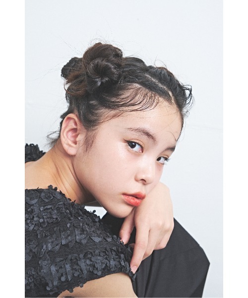 maarook(マルーク)の「雪柳リボンカラー天竺Tシャツ(Tシャツ/カットソー・キッズ・ホワイト/ブラック・120cm/130cm/90cm/100cm/110cm)」の22枚目の写真