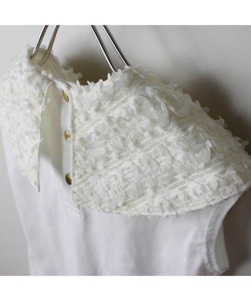 maarook(マルーク)の「雪柳リボンカラー天竺Tシャツ(Tシャツ/カットソー・キッズ・ホワイト/ブラック・120cm/130cm/90cm/100cm/110cm)」の10枚目の写真