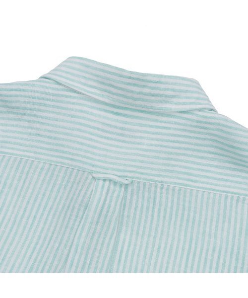 PRODESHIRT（プロデシャツ）の「[レギュラー] L-460 ヴィンテージリネンストライプシャツ (ミント)（シャツ/ブラウス・メンズ・その他・M/L/XL）」の4枚目の写真
