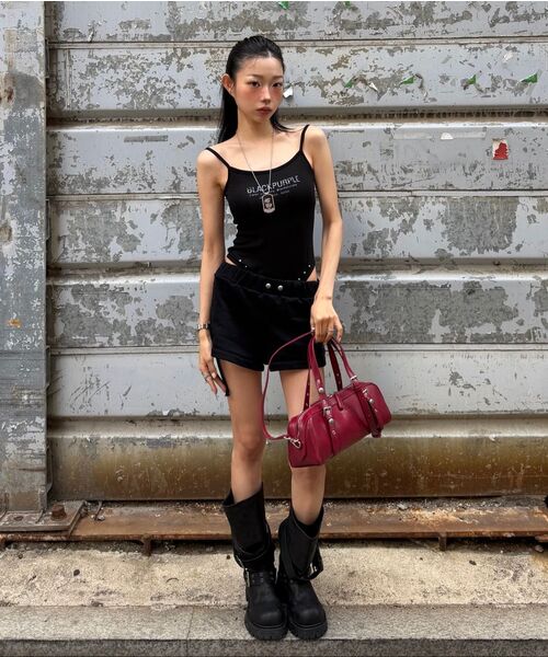 BLACKPURPLE(ブラックパープル)の「シャドーループショートパンツ_Shadow Loop Short Pants_ブラック(その他パンツ・レディース・ブラック・FREE)」の2枚目の写真