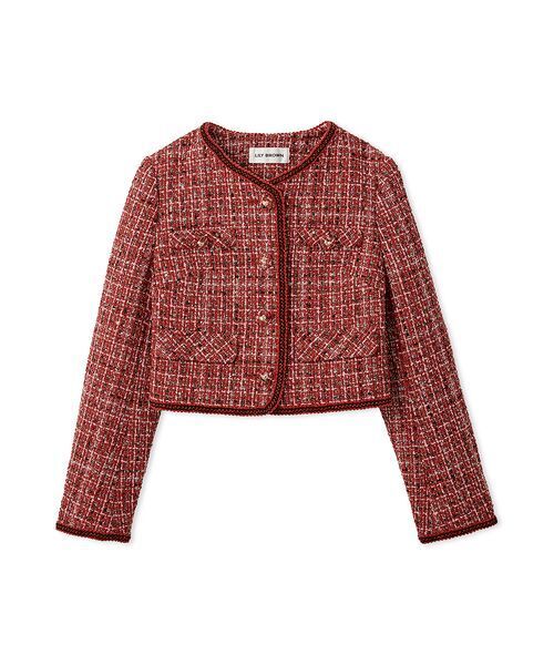 ツイードジャケット（ノーカラージャケット）｜LILY BROWN（リリー