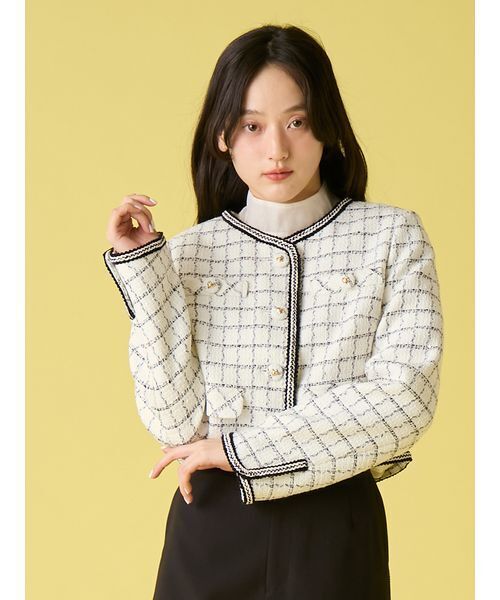 ツイードジャケット（ノーカラージャケット）｜LILY BROWN（リリー