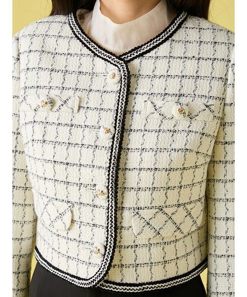 ツイードジャケット（ノーカラージャケット）｜LILY BROWN（リリー