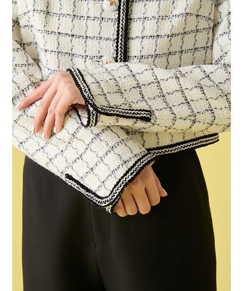 ツイードジャケット（ノーカラージャケット）｜LILY BROWN（リリー