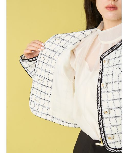 ツイードジャケット（ノーカラージャケット）｜LILY BROWN（リリー