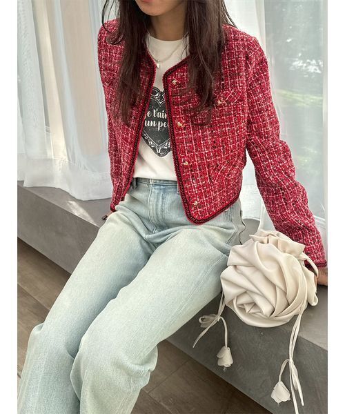 ツイードジャケット（ノーカラージャケット）｜LILY BROWN（リリー