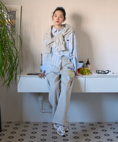 シャツ+ブラウス(長袖+七分) MULTI STRIPED SHIRT FRUIT OF THE LOOM×FREAK'S STORE/フルーツオブザルーム 別注 マルチ