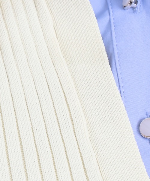 TRUDEA（トルディア）の「【300日着られるニット/多機能素材】スポンディッシュ シャツイミテーション スキッパーリブニット（ニット/セーター・レディース・ライトグレー/ネイビー/アイボリー・LARGE/MEDIUM）」の22枚目の写真