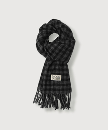 MOOD INSIDE（ムードインサイド）の「ウールチェックマフラー_ブラック（マフラー）」