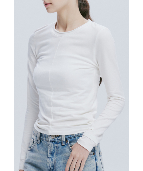 AFTERHOURS（アフターアワーズ）の「DOUBLE LAYERED LONG SLEEVE TOP (IVORY)（Tシャツ/カットソー・レディース・その他・FREE）」の3枚目の写真