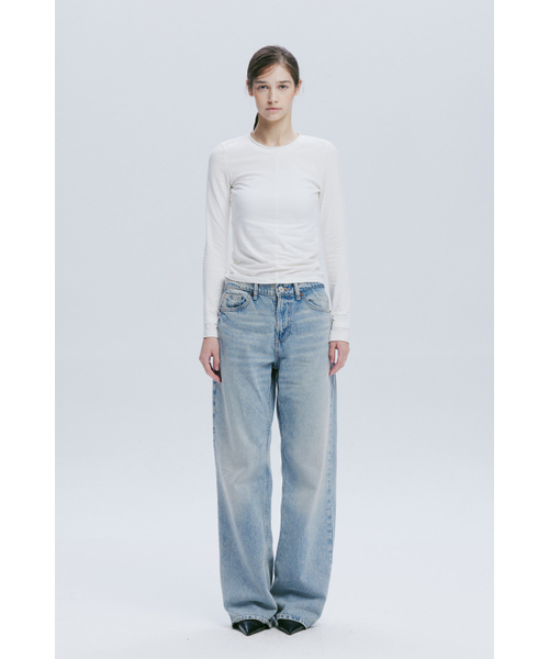 AFTERHOURS（アフターアワーズ）の「DOUBLE LAYERED LONG SLEEVE TOP (IVORY)（Tシャツ/カットソー・レディース・その他・FREE）」の5枚目の写真