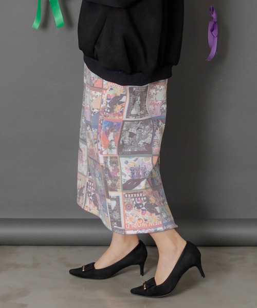 ScoLar（スカラー）の「153761：アニマルor蝶柄 裏ボアあったかスカート（スカート・レディース・オレンジ/ブルー・M）」の12枚目の写真