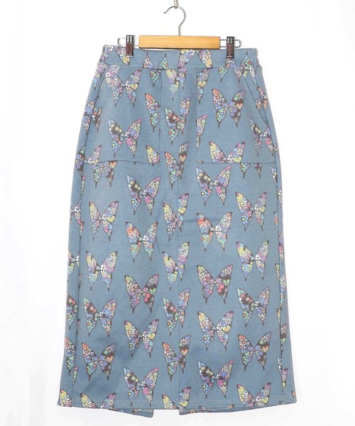 ScoLar（スカラー）の「153761：アニマルor蝶柄 裏ボアあったかスカート（スカート・レディース・オレンジ/ブルー・M）」の17枚目の写真