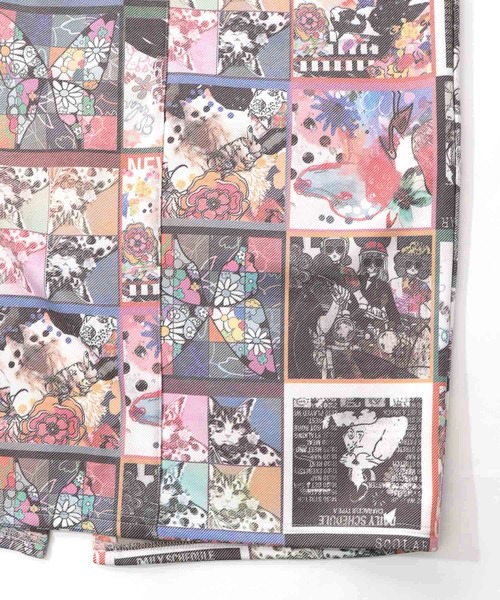 ScoLar（スカラー）の「153761：アニマルor蝶柄 裏ボアあったかスカート（スカート・レディース・オレンジ/ブルー・M）」の22枚目の写真