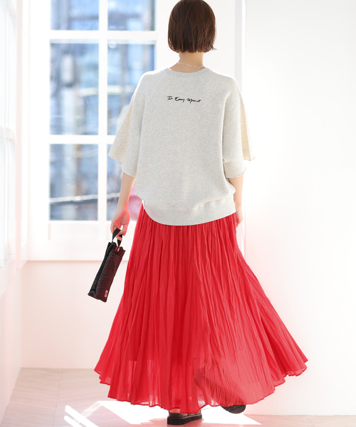 JOURNAL STANDARD relume（ジャーナルスタンダード　レリューム）の「［26SS新作］コットンボイルクリンクルマーメイドスカート（スカート・レディース・ホワイト/レッド/ブラック・FREE）」の20枚目の写真