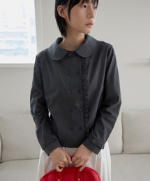 UNE MANSION（ユヌマンション）の「【2026SS新作アイテム】【UNE ORIGINAL】ラブリーラウンドカラープラケットフリルシャツブラウス（シャツ/ブラウス）」