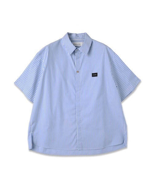CULLNI 青白ストライプ襟長袖シャツ CULLNI 青白ストライプ襟長袖シャツ CULLNI（クルニ） シャツ High