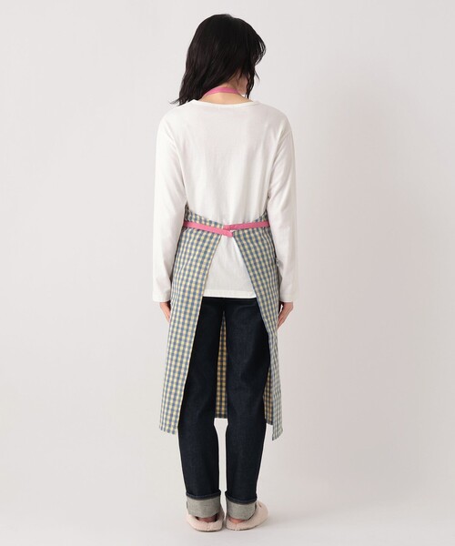 Afternoon Tea(アフタヌーンティー)の「ギンガムチェックエプロン(エプロン・レディース・グリーン/ブルー・ONE SIZE)」の5枚目の写真