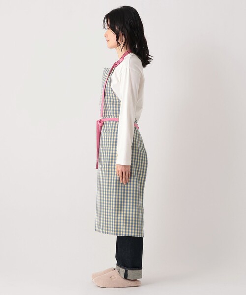 Afternoon Tea(アフタヌーンティー)の「ギンガムチェックエプロン(エプロン・レディース・グリーン/ブルー・ONE SIZE)」の6枚目の写真