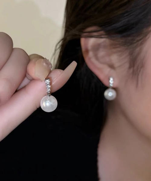 blackdia ocean(ブラックダイヤオーシャン)の「blackdia ocean ドロップパールピアス/イヤリング(ピアス(両耳用)・レディース・シルバー/シルバー系その他・FREE)」の7枚目の写真