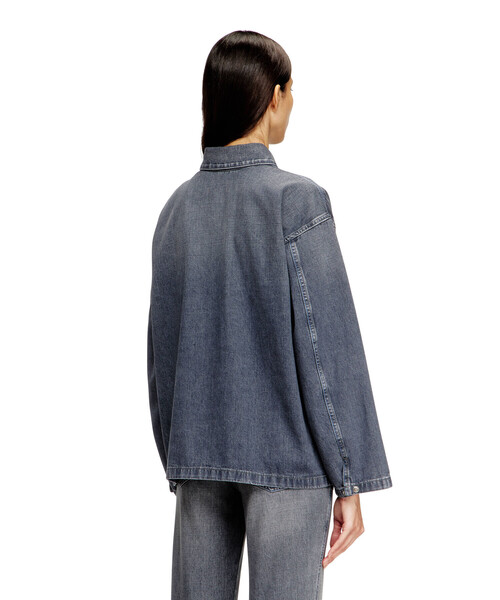 DIESEL（ディーゼル）の「ウィメンズ デニムトップ DE-PRISS（シャツ/ブラウス・レディース・ブラック系その他・LARGE/SMALL/MEDIUM/X-LARGE/X-SMALL）」の3枚目の写真