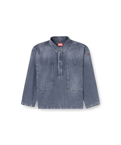 DIESEL（ディーゼル）の「ウィメンズ デニムトップ DE-PRISS（シャツ/ブラウス・レディース・ブラック系その他・LARGE/SMALL/MEDIUM/X-LARGE/X-SMALL）」の5枚目の写真