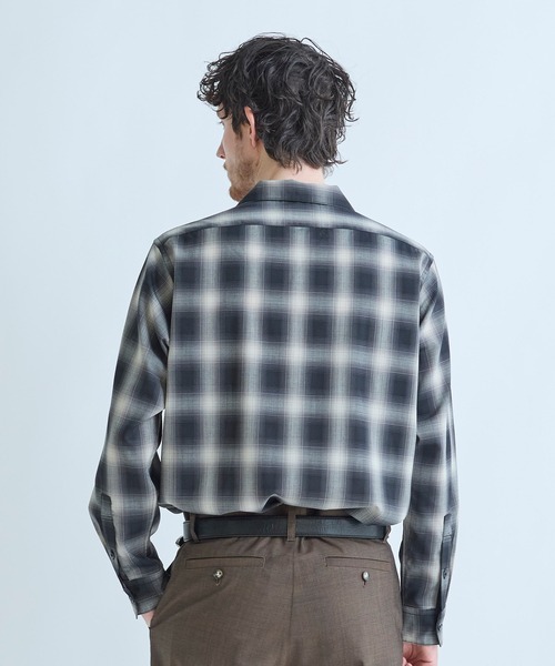 MEN'S BIGI(メンズビギ)の「SMART MERINO/ヴィスコースリネン オープンカラーシャツ<軽量/通気性><ストレッチ>(シャツ/ブラウス・メンズ・ブラック系その他/ベージュ・01/02/03)」の13枚目の写真