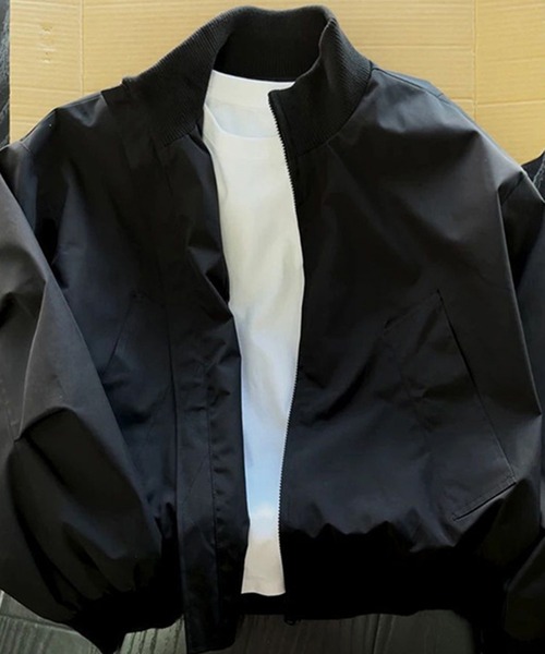 DOUBLE STEAL（ダブルスティール）の「DSスタンドネックオーバーサイズWジップブルゾン（ブルゾン・メンズ・ブラック/ネイビー・X-LARGE/LARGE/MEDIUM）」の2枚目の写真