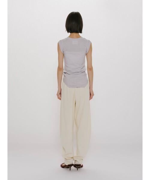 MIDIUMISOLID（ミディウミソリッド）の「MIDIUMISOLID for Ladies リブイージーコクーンパンツ（その他パンツ・レディース・ブラック/ライトグレー・FREE）」の9枚目の写真