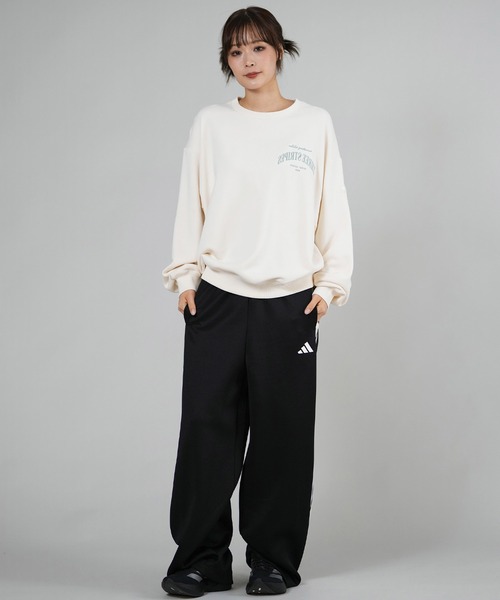 adidas(アディダス)の「adidas/アディダス W VERBIAGE クルースウェット QF007(スウェット・レディース・オフホワイト/ネイビー・M/L)」の11枚目の写真