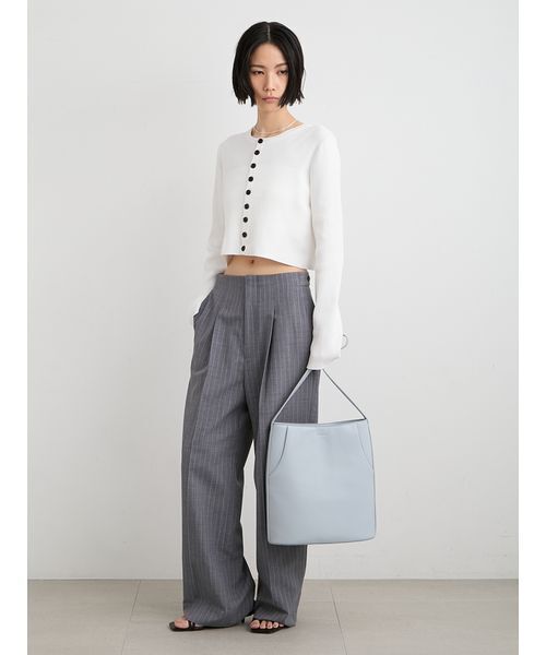 MIESROHE(ミースロエ)の「ツータックワイドパンツ(その他パンツ・レディース・ストライプ/モカ/ダークネイビー・1/0)」の6枚目の写真