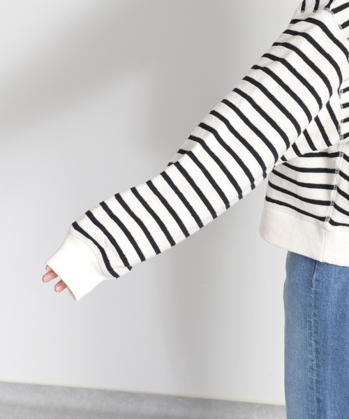 cepo（セポ）の「ブロックインレーロゴボーダースウェット（スウェット・レディース・ホワイト系その他/ネイビー系・M）」の15枚目の写真