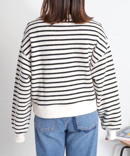 cepo（セポ）の「ブロックインレーロゴボーダースウェット（スウェット・レディース・ホワイト系その他/ネイビー系・M）」の14枚目の写真