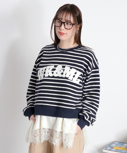 cepo（セポ）の「ブロックインレーロゴボーダースウェット（スウェット・レディース・ホワイト系その他/ネイビー系・M）」の18枚目の写真