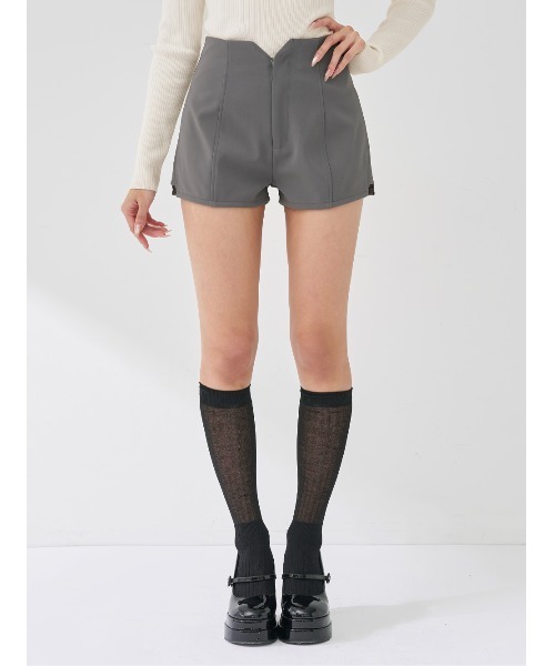 Darich（ダーリッチ）の「サイドアップショートパンツ（その他パンツ・レディース・グレー/ブラック/アイボリー・M/S）」の3枚目の写真