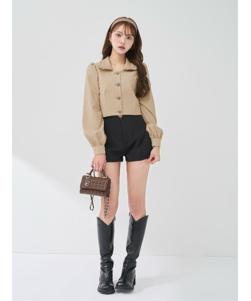 Darich（ダーリッチ）の「サイドアップショートパンツ（その他パンツ・レディース・グレー/ブラック/アイボリー・M/S）」の6枚目の写真