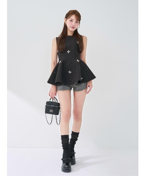 Darich（ダーリッチ）の「サイドアップショートパンツ（その他パンツ・レディース・グレー/ブラック/アイボリー・M/S）」の9枚目の写真