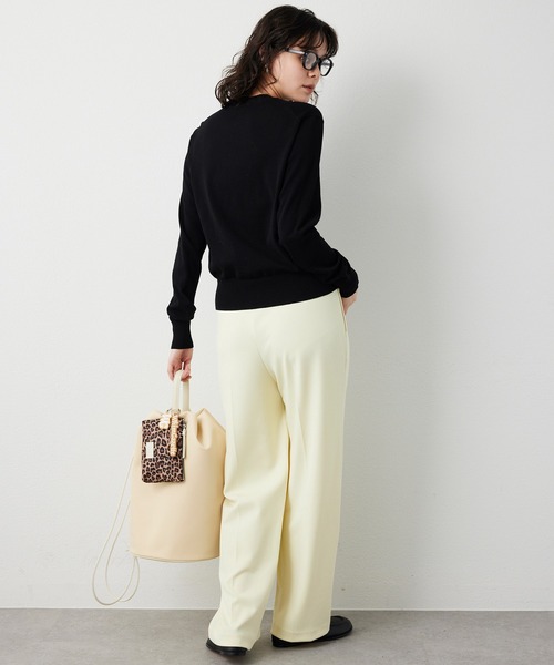 Whim Gazette（ウィムガゼット）の「カットジョーゼットパンツ（その他パンツ・レディース・ブラック/オフホワイト/レモンイエロー・38/36）」の15枚目の写真