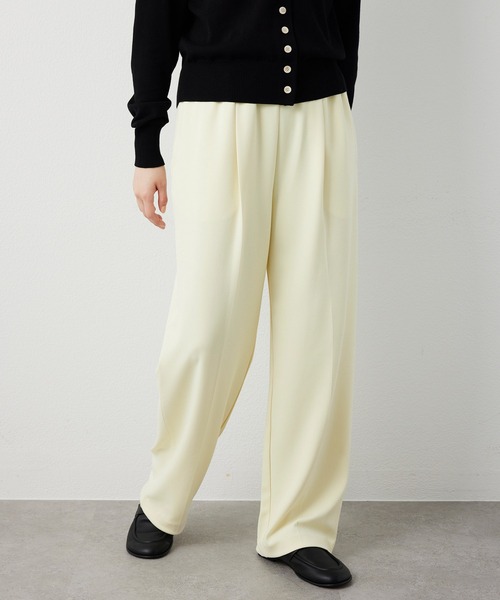 Whim Gazette（ウィムガゼット）の「カットジョーゼットパンツ（その他パンツ・レディース・ブラック/オフホワイト/レモンイエロー・38/36）」の13枚目の写真