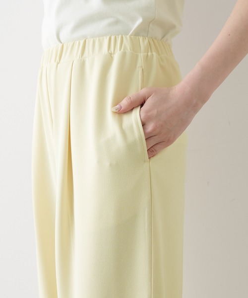 Whim Gazette（ウィムガゼット）の「カットジョーゼットパンツ（その他パンツ・レディース・ブラック/オフホワイト/レモンイエロー・38/36）」の4枚目の写真