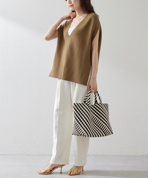 Whim Gazette（ウィムガゼット）の「カットジョーゼットパンツ（その他パンツ・レディース・ブラック/オフホワイト/レモンイエロー・38/36）」の21枚目の写真