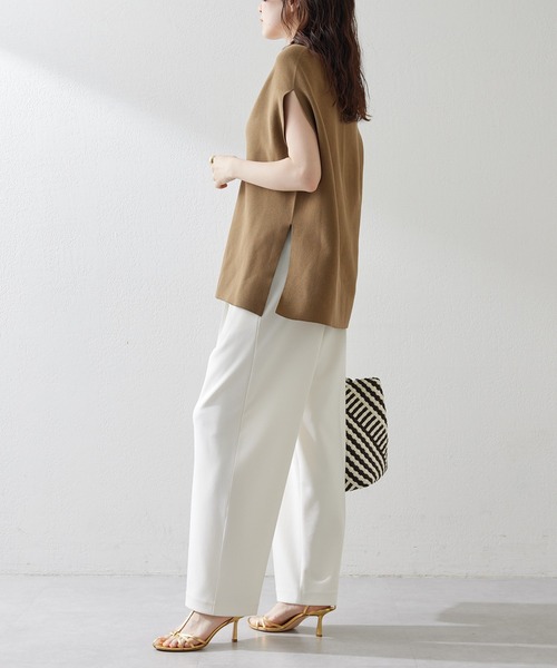 Whim Gazette（ウィムガゼット）の「カットジョーゼットパンツ（その他パンツ・レディース・ブラック/オフホワイト/レモンイエロー・38/36）」の20枚目の写真