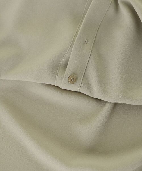 le.coeur blanc（ルクールブラン）の「2WAYジョーゼットギャザースリーブブラウス（シャツ/ブラウス・レディース・ダークグレー/カーキオリーブ/ピンク/ブラック/サックスブルー/ネイビー/オフホワイト・38）」の14枚目の写真