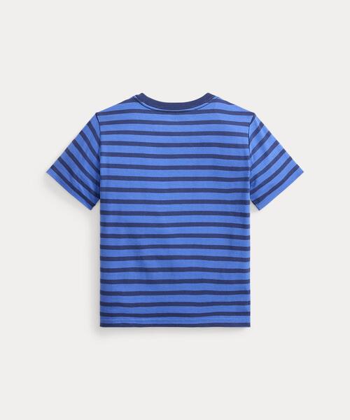 POLO RALPH LAUREN CHILDRENSWEAR(ポロ ラルフ ローレン チルドレンズウェア)の「ストライプド コットン ジャージー Tシャツ(Tシャツ/カットソー・キッズ・ブルー・3/4/6/7)」の4枚目の写真