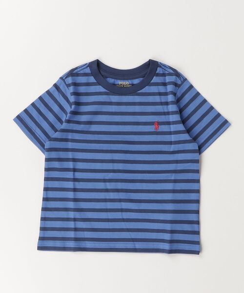 POLO RALPH LAUREN CHILDRENSWEAR(ポロ ラルフ ローレン チルドレンズウェア)の「ストライプド コットン ジャージー Tシャツ(Tシャツ/カットソー・キッズ・ブルー・3/4/6/7)」の3枚目の写真