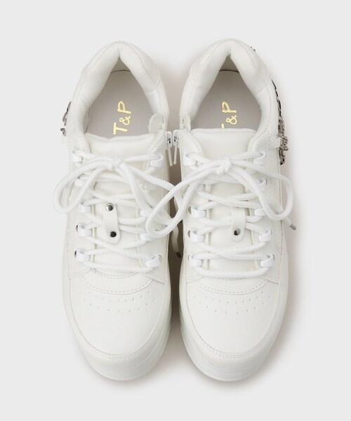 cs T&P（シーエスティーアンドピー）の「十字架チェーン付き厚底スニーカー（スニーカー・レディース・ホワイト/ブラック・LL/L/M/S）」の15枚目の写真