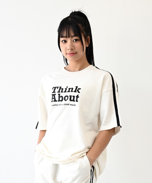 GENERATOR(ジェネレーター)の「GENERATOR/ジェネレーター Think About 袖ラインプルオーバー(スウェット・レディース・ホワイト/トップグレー/ブラック・F)」の1枚目の写真